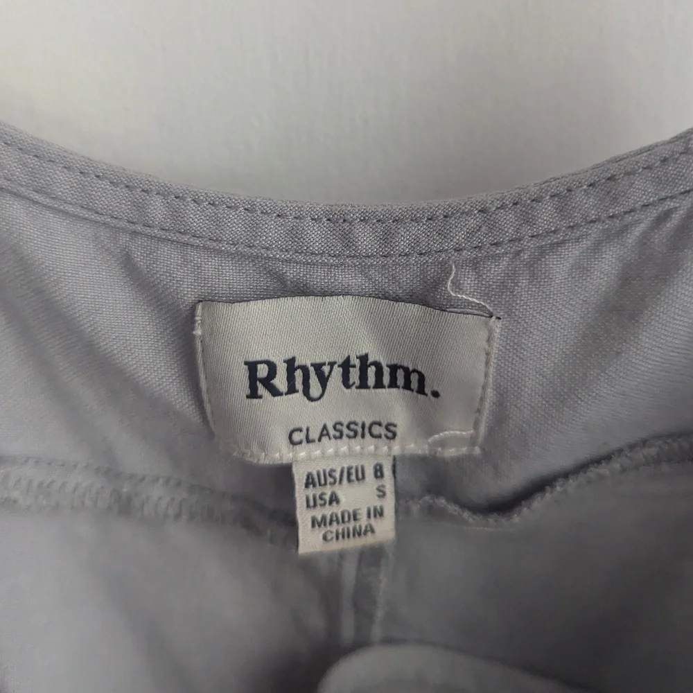 Rhythm. Light Gray Linen Spaghetti-Strap Jumpsuit